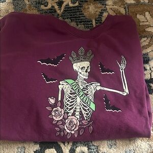 Purple Skeleton Graphic Women's Sweater